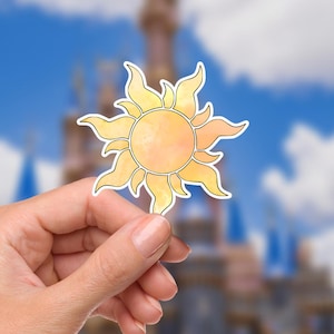 Rapunzel Disneyy Tangled Lantern  Waterproof Disney Laptop Stickers Rapunzel Princess affirmation planner stationery decal water bottle cell