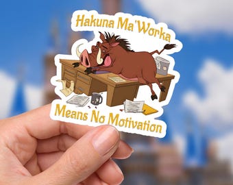 Hakuna Matata Lion King Sticker - Funny Waterproof Vinyl Decal