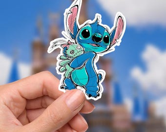 Stitch Waterproof Vinyl Sticker: Lilo and Stitch Ohana Decal