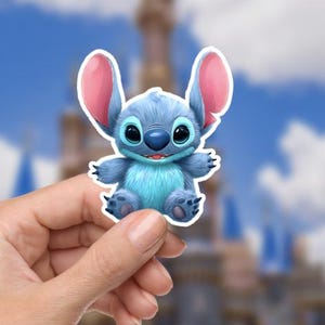 Disneyy Stitch Sticker Waterproof Disney Laptop Stickers/ Lilo and Stitch Ohana Aloha planner stationery decal water bottle cell phonelogo