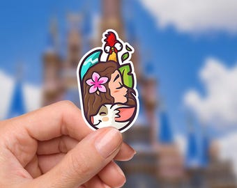 Adesivo testa di Topolino Moana Gramma Tala Maui: decalcomania in vinile impermeabile