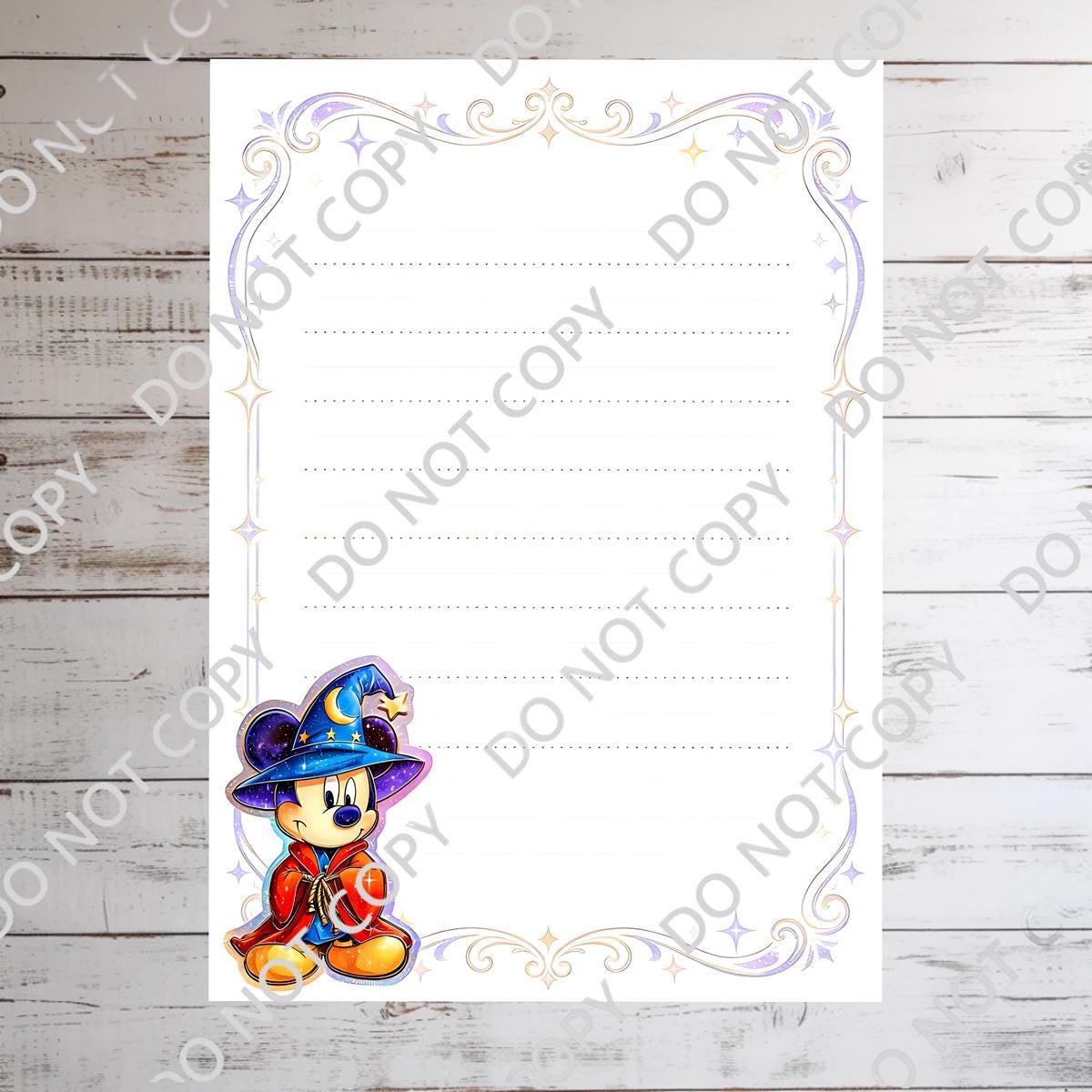 Disneyy Sorcerer Mickey Memo Notepad 50 Sheets Bullet Journal Disney ...