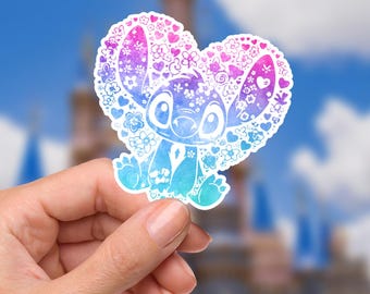 Waterproof Stitch Sticker: Lilo and Stitch Ohana Decal