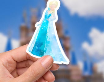Elsa Frozen, Frozen Adesivi impermeabili Disney per laptop Frozen Sven Disney Topolino planner cancelleria decalcomania bottiglia d'acqua cellulare logo