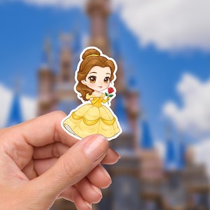 Beauty and The Beast Sticker: Waterproof Vinyl Decal for Laptop, Water Bottle