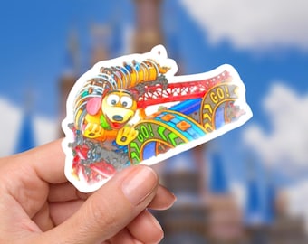 Sticker chien moulant Toy Story : vinyle imperméable