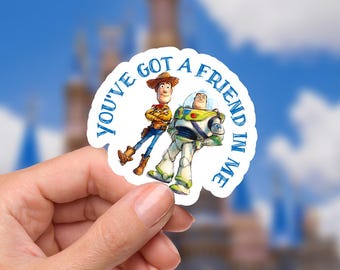 Toy Story Laptop Sticker: Woody & Buzz - You've Got A Friend In Me
