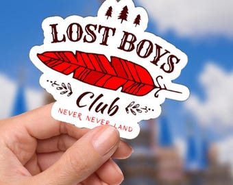 Peter Pan Lost Boys Club sticker/Peter Pan Neverland Disneyy Pixie Dust laptopstickers/Minnie vinyl stickers/planner waterfles sticker