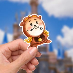 Cogsworth Sticker - Beauty and the Beast - Waterproof Vinyl Decal