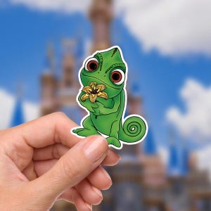 Rapunzel Disneyy Tangled Pascal  Waterproof Disney Laptop Stickers Rapunzel Princess affirmation planner stationery decal water bottle cell