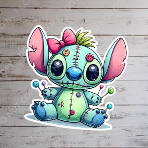 Stitch & Scrump Disney Sticker: Waterproof Vinyl Decal for Laptop, Water Bottle Disney Gift, Disney Present
