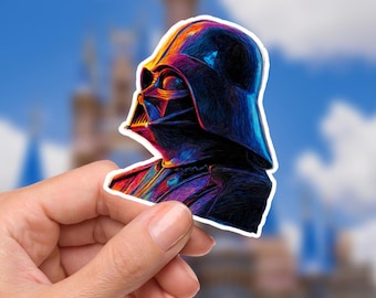 Pegatina de vinilo impermeable de Darth Vader: Calcomanía para portátil de Star Wars