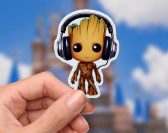 Groot Sticker: Waterproof Vinyl Decal for Laptop, Water Bottle