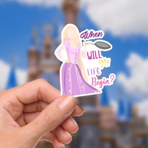 Rapunzel Frying Pan Sticker: Tangled Princess Waterproof Decal