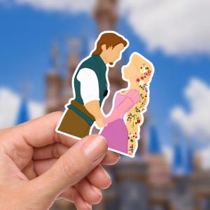 Rapunzel Disneyy Tangled Lantern  Waterproof Disney Laptop Stickers Rapunzel Princess affirmation planner stationery decal water bottle cell