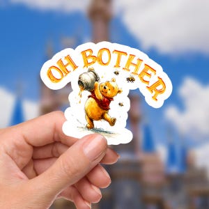 Pegatina para portátil de Disney Winnie The Pooh, con afirmación positiva, para planificador, papelería, botella de agua y celular.