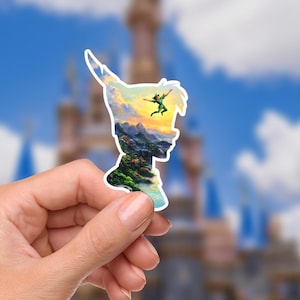 Stickers ordinateur portable Disney Peter Pan Neverland imperméables Disney Neverland Captain Hook Terrarium sticker planificateur papeterie sticker bouteille d'eau