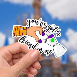 Disneyy Toy Story  Buzz Light Woody  To Infinity And Beyond Year Disney Laptop Sticker planner stationery decal water bottle buzzlightyear