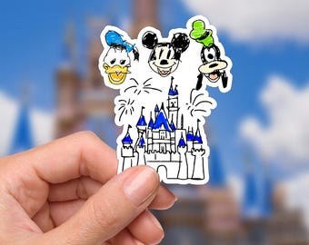 Autocollant Disneyy Mickey et ses amis What A Wonderful World pour ordinateur portable Disney imperméable, vacances dans les parcs à thème Disneying, souris du parc du château