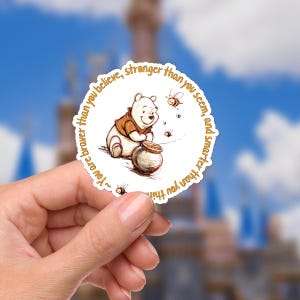 Pegatina para portátil de Disney Winnie The Pooh, con afirmación positiva, para planificador, papelería, botella de agua y celular.