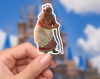 Adesivo testa di Topolino Moana Gramma Tala Maui: decalcomania in vinile impermeabile