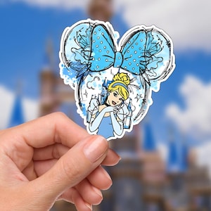 Cinderella Glass SlipperDisney Castle Decal Laptop Sticker/ Walt Disney decal cell phone MickeyMouse planner stationery water bottle