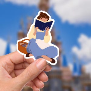 Disneyy Die Schöne und das Biest Tale so alt wie die ZeitWasserfeste Disney Laptop Aufkleber/ Ohana Aloha Planer Schreibwaren Aufkleber Wasserflasche Handy