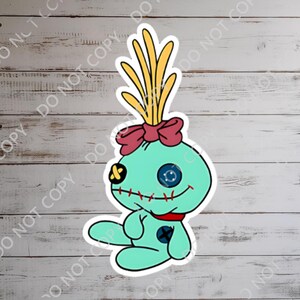Disney Lilo & Stitch  Scrump Sticker: Waterproof Vinyl Decal for Laptop, Water Bottle