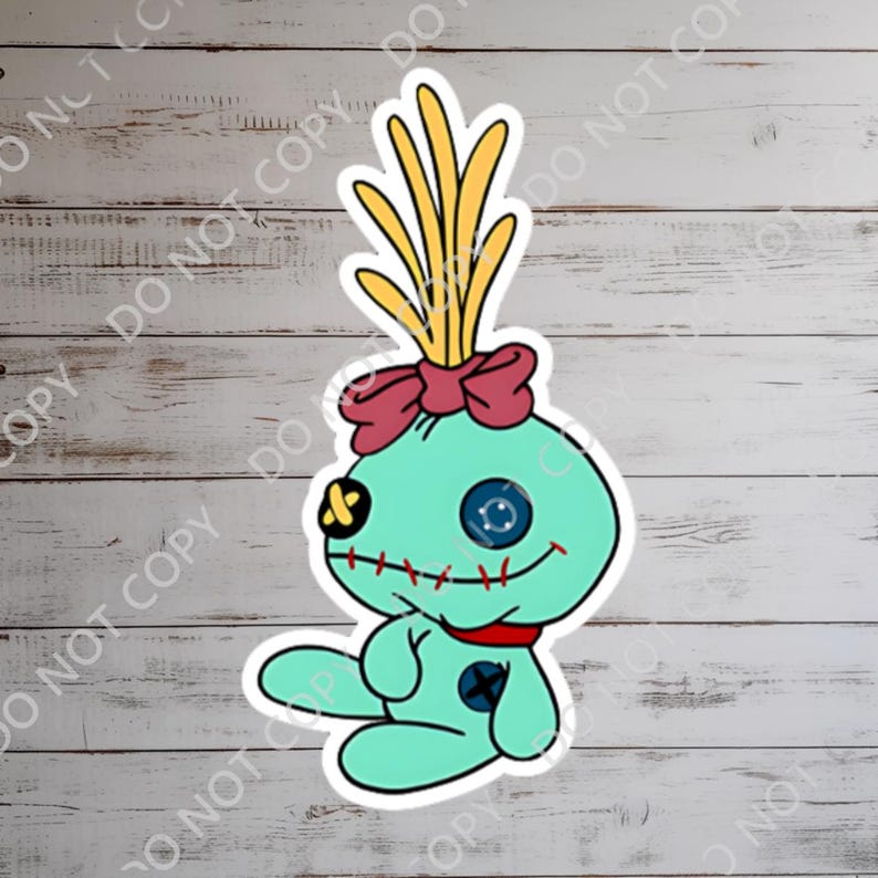Disney Lilo & Stitch  Scrump Sticker: Waterproof Vinyl Decal for Laptop, Water Bottle