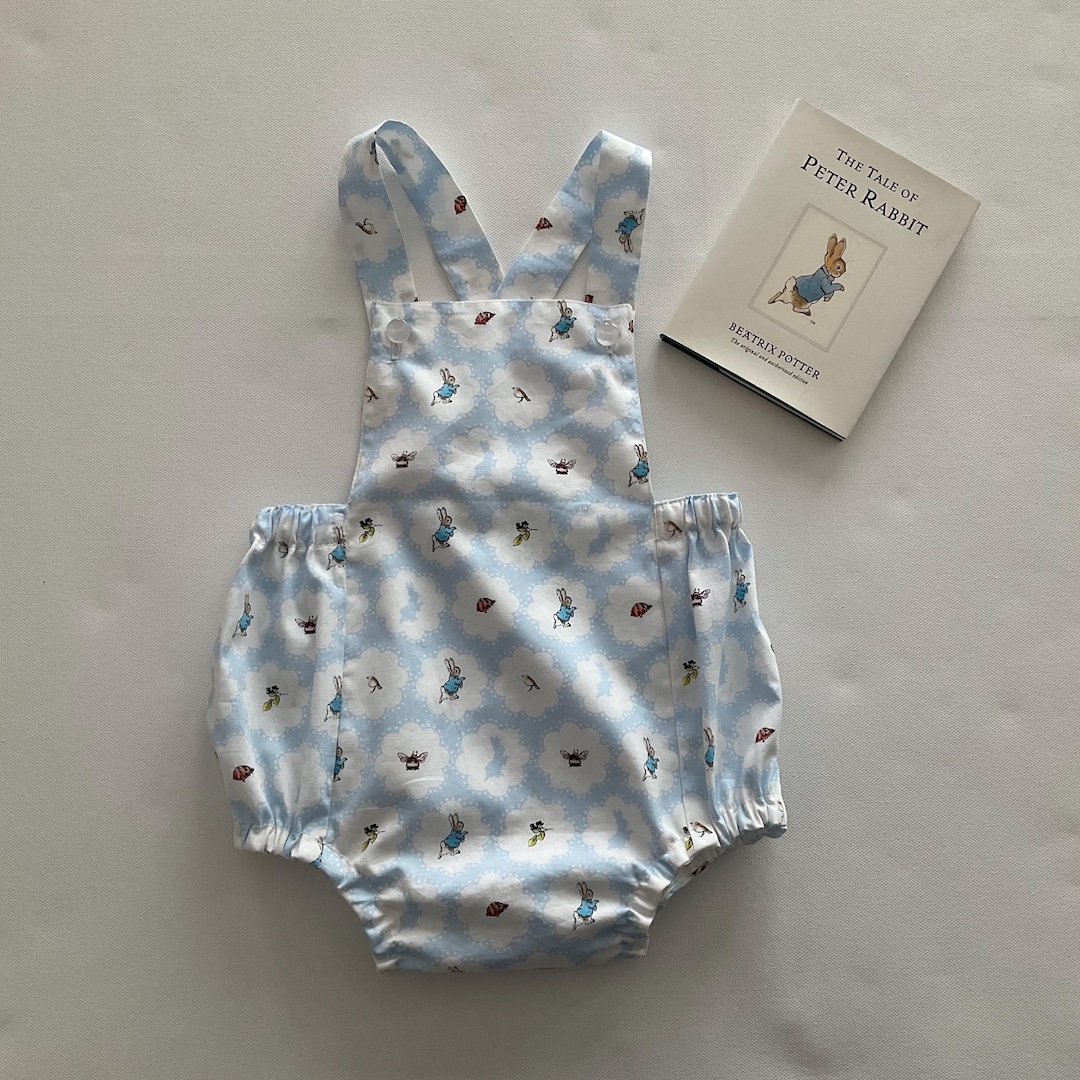 Peter Rabbit Boy Romper, Cross Back Romper, Easter Romper, Birthday ...