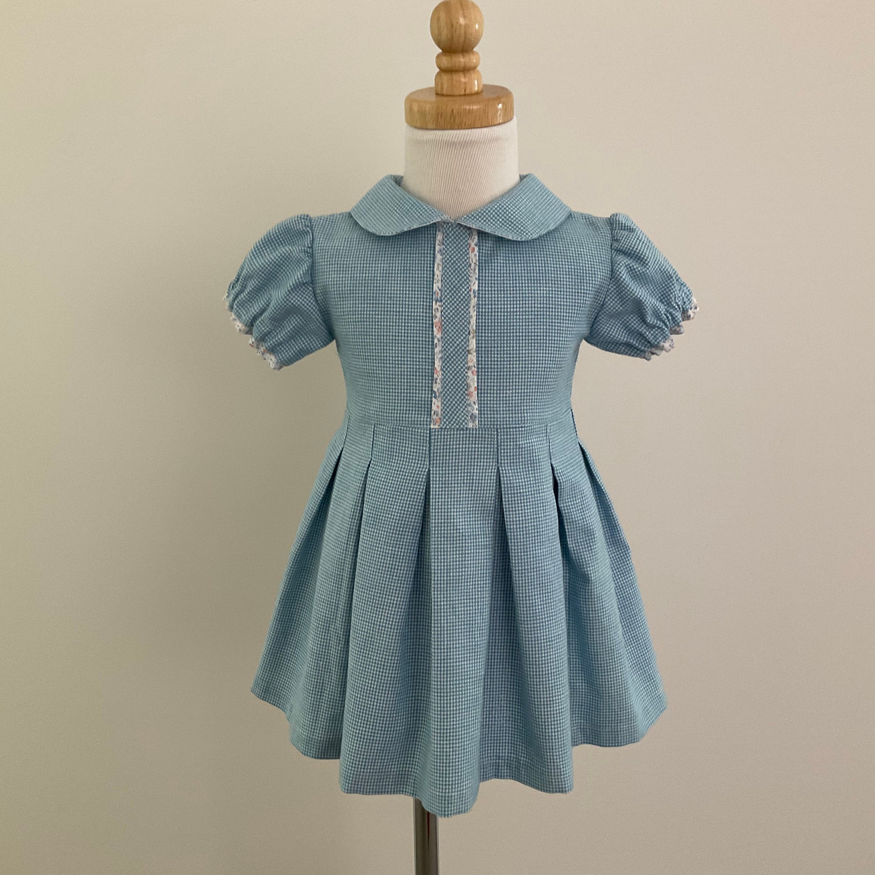 grey peter pan collar dress Girls Vintage Style Dress, Dress, Puff Sleeves, Toddler Dress, Baby Girl Dress, Houndstooth Fabric, Size 0 (US 12 Months) Everyday Shirt