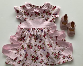 Girls Dress - Size 2 (US 2T), Pink Dress, Floral Dress, Spring Dress, Toddler Dress, Cotton, Girls Clothes, Girls Outfit, Australia Seller