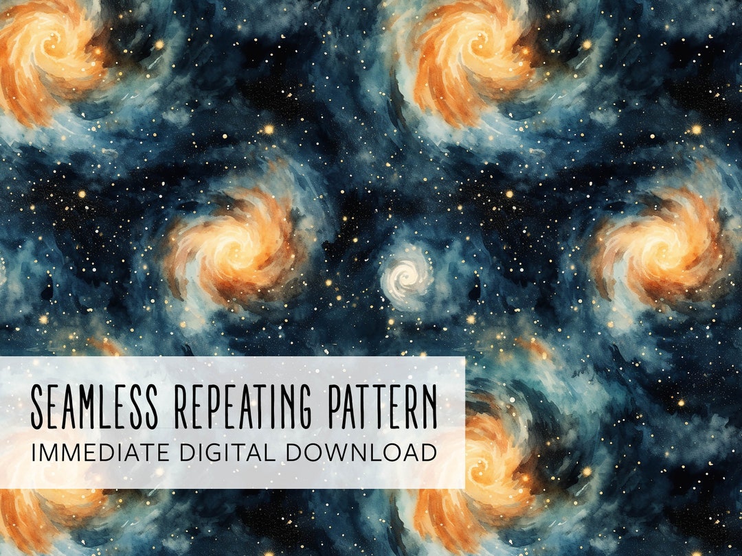 Starry Night Digital Seamless Pattern File - Etsy