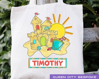 Bolsa de playa infantil personalizada: bolsa de lona con juguetes de verano