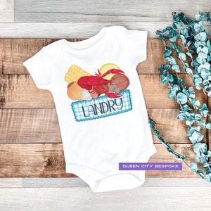 First Crawfish Boil Onesie, Louisiana Baby Onesie, Crawfish Boil Shirt, Cajun Onesie, Cajun Baby Gift, My First Crawfish Boil