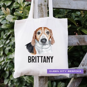 Personalized Doggy Daycare Bag, Hound Dog Name Tote Bag, Dog Boarding Bag, Personalized Pet Tote Bag, Estonian Hound Personalized Dog Bag,