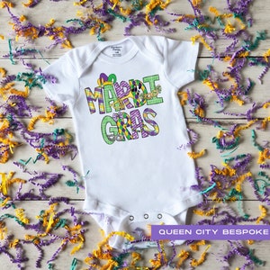 Mardi Gras Baby Onesie: New Orleans Parade Bodysuit