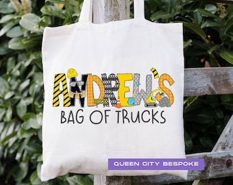 Bolsa de camión de construcción personalizada: Bolsa de biblioteca para niños