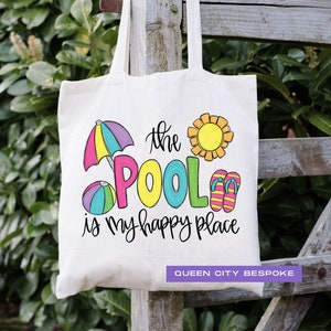Sommer Pool Canvas Einkaufstasche, Kinder Pool Tasche, Pool Spielzeug Einkaufstasche, süße Pool Einkaufstasche, Kinder Pool Spielzeug Tasche, süße Sommer Pool Einkaufstasche