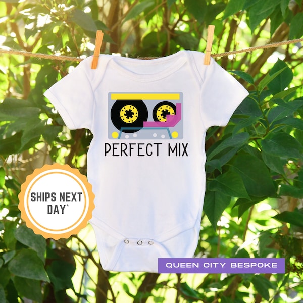 80s Baby Onesie, Retro Baby Onesie, 80s Baby Clothes, Funny Pregnancy Announcement Onesie, Mixed Baby Onesie, New Baby Gift, 80s Baby Shirt