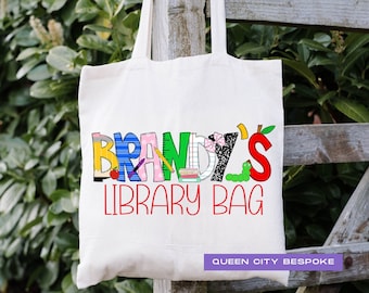 Bolsa de biblioteca personalizada: regalo de lectura para la vuelta al cole