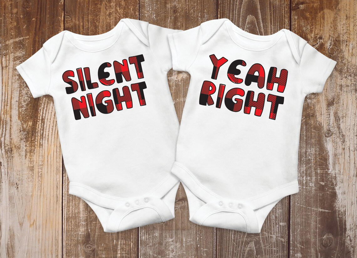 Twins Onesie® Christmas Funny Twin Onesies® Genre Neutre Etsy