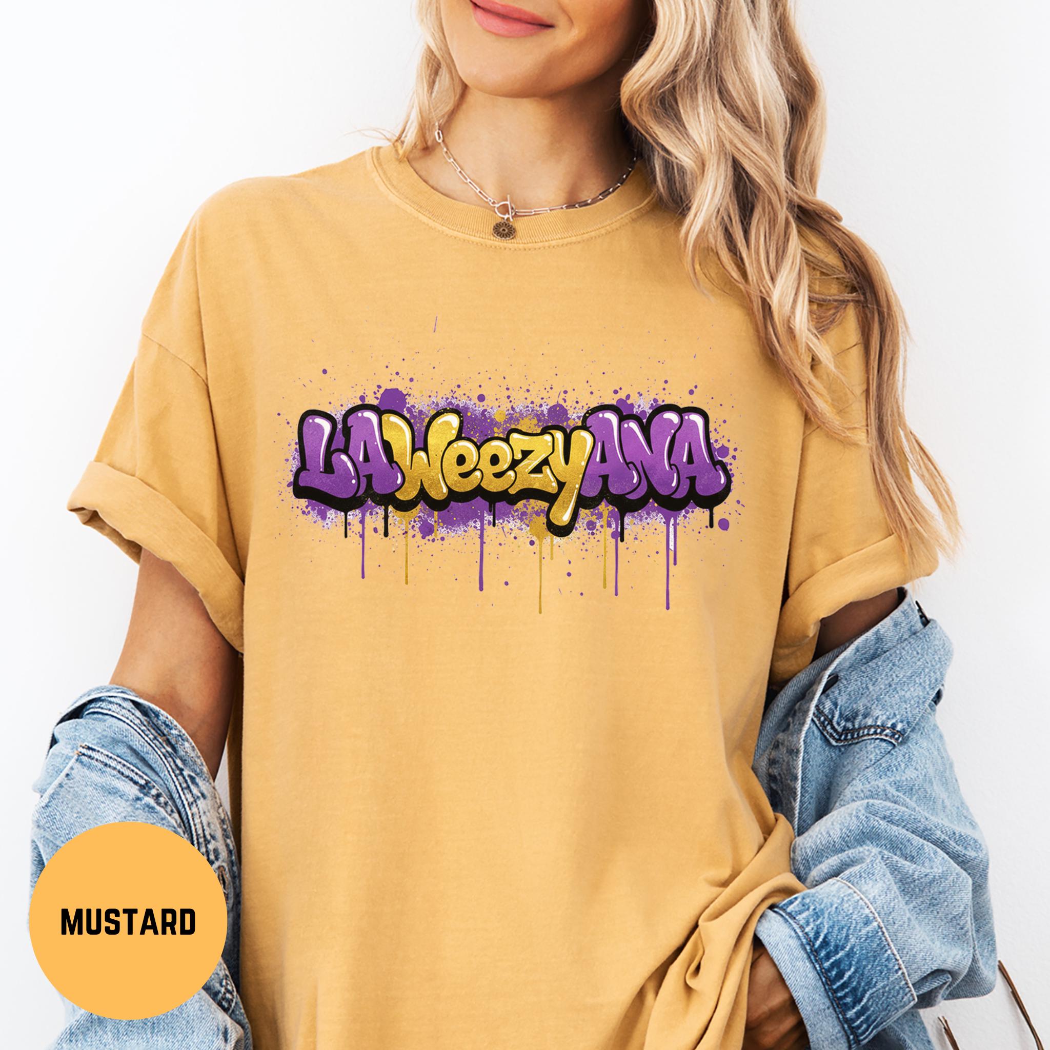Laweezyana Shirt, La Weezy Ana T-shirt, Purple and Gold Tigers Tee