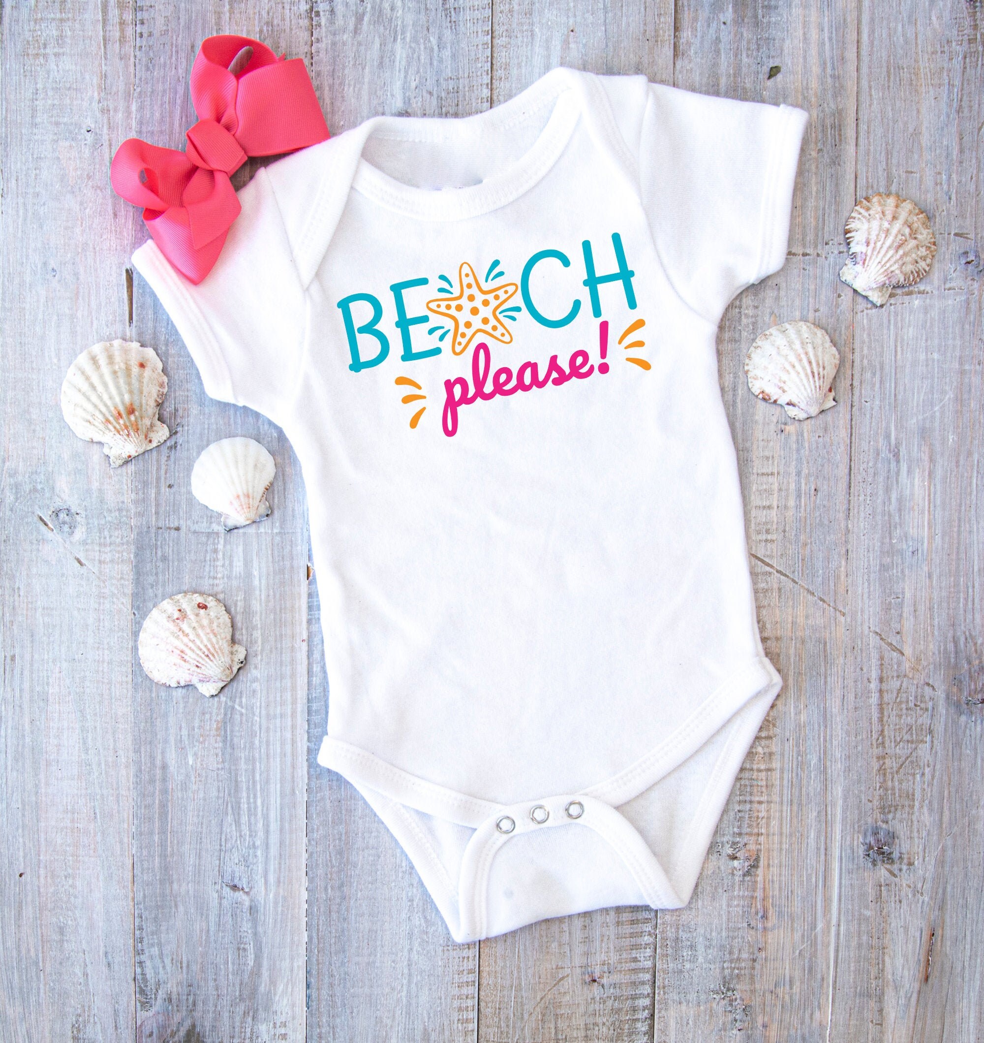 Summer Beach Onesie® Funny Summer Onesie® Beach Please Etsy
