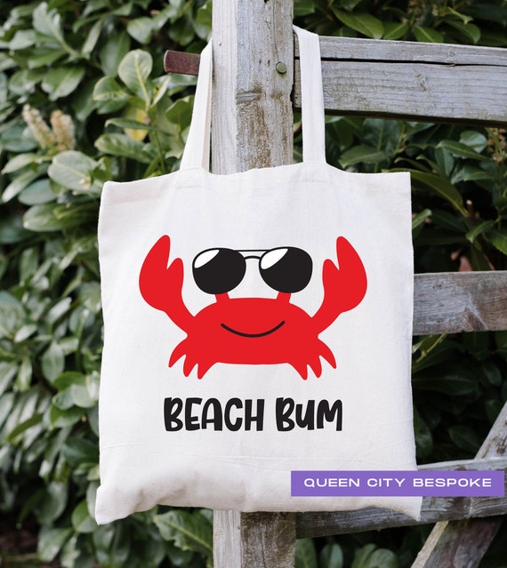 Child s Beach Tote Bag Kids Beach Tote Bag Beach Bum Bag Beach Stuff Tote Bag Summer Beach Toy Bag Kid s Beach Toys Bag Crab Beach Bag