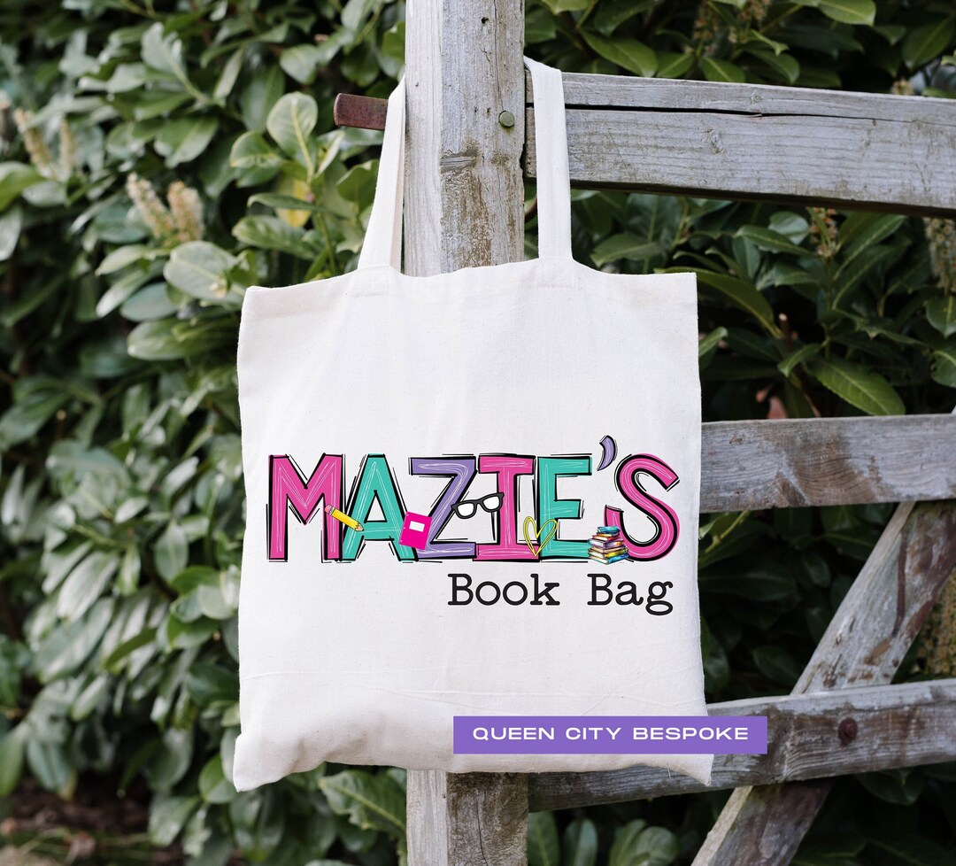 Personalized Library Book Tote Bag: Book Lover Gift - Etsy