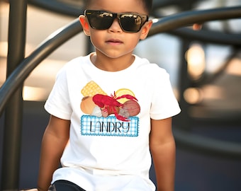 Personalized Crawfish Boil Toddler T-Shirt: Soft Cotton First Crawfish Tee