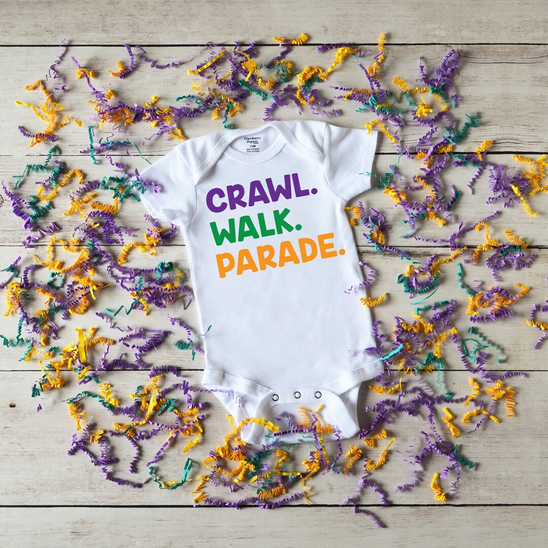 mardi gras baby onesie
