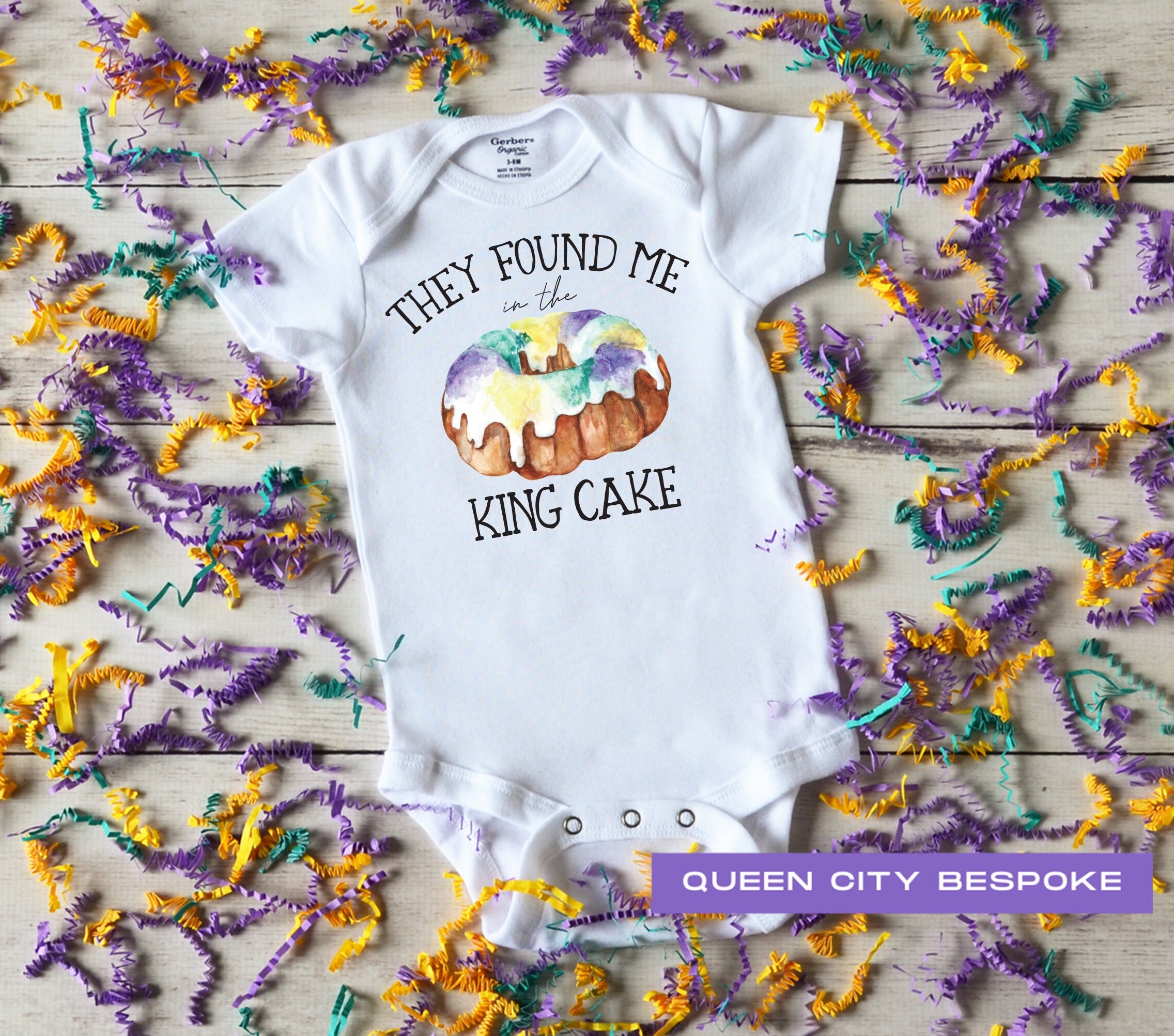 King Cake Zip Onesie