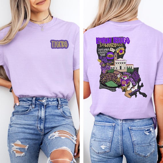 Tigers Football Shirt, Let the Band Play Neck Tee, Go Tigers T-Shirt, Louisiana Tigers Tee, Louisiana State Shirt